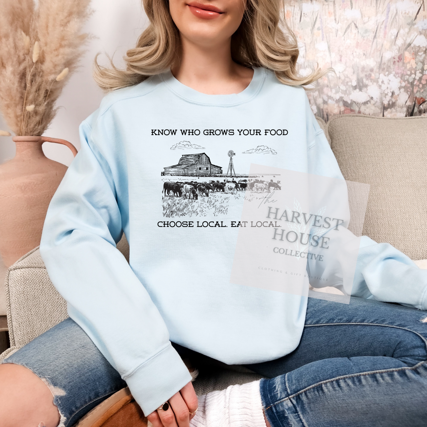 Know Who Grows Your Food Comfort Color Crewneck