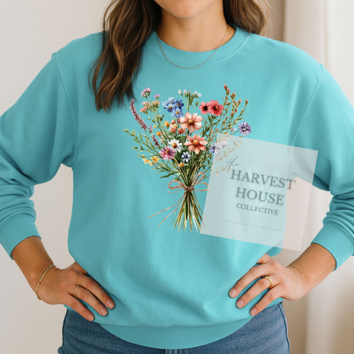 Floral Bouquet Comfort Color Crewneck