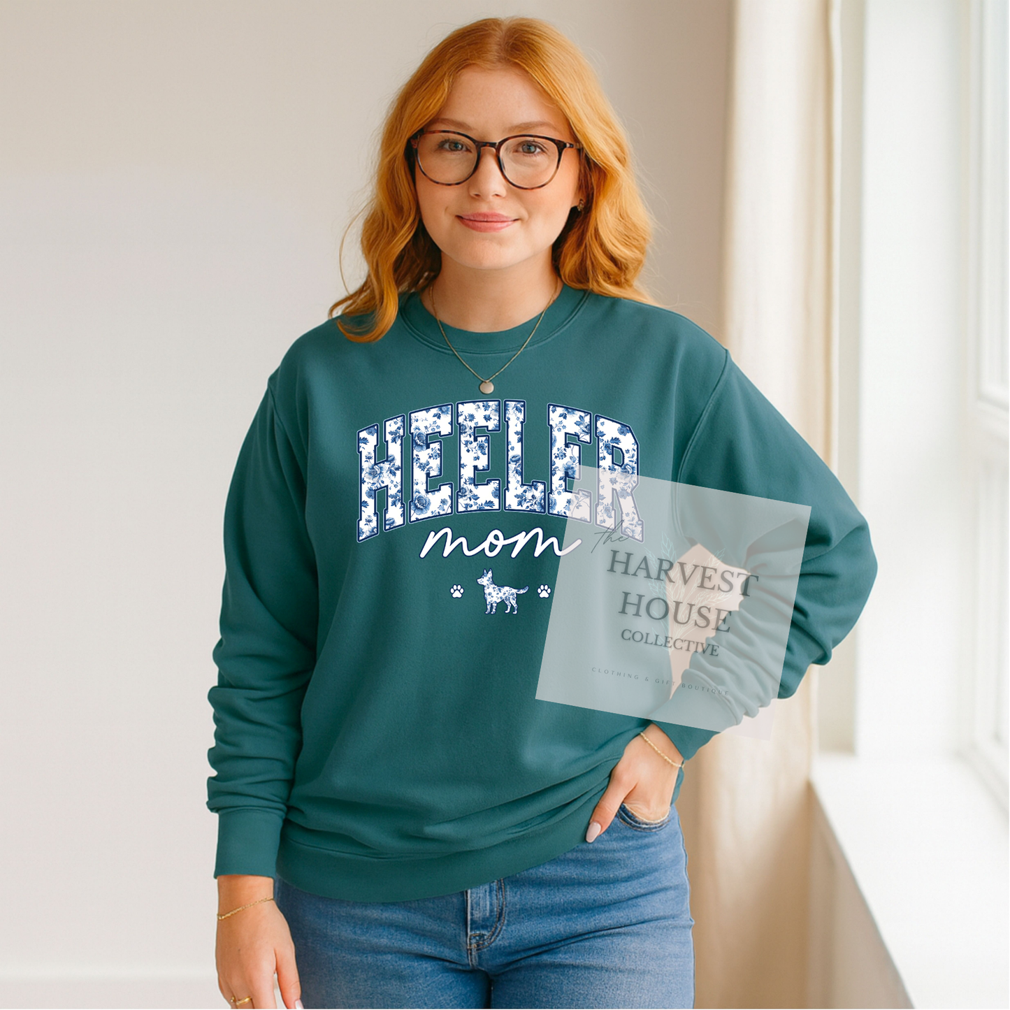 Floral Heeler Mom Shirt