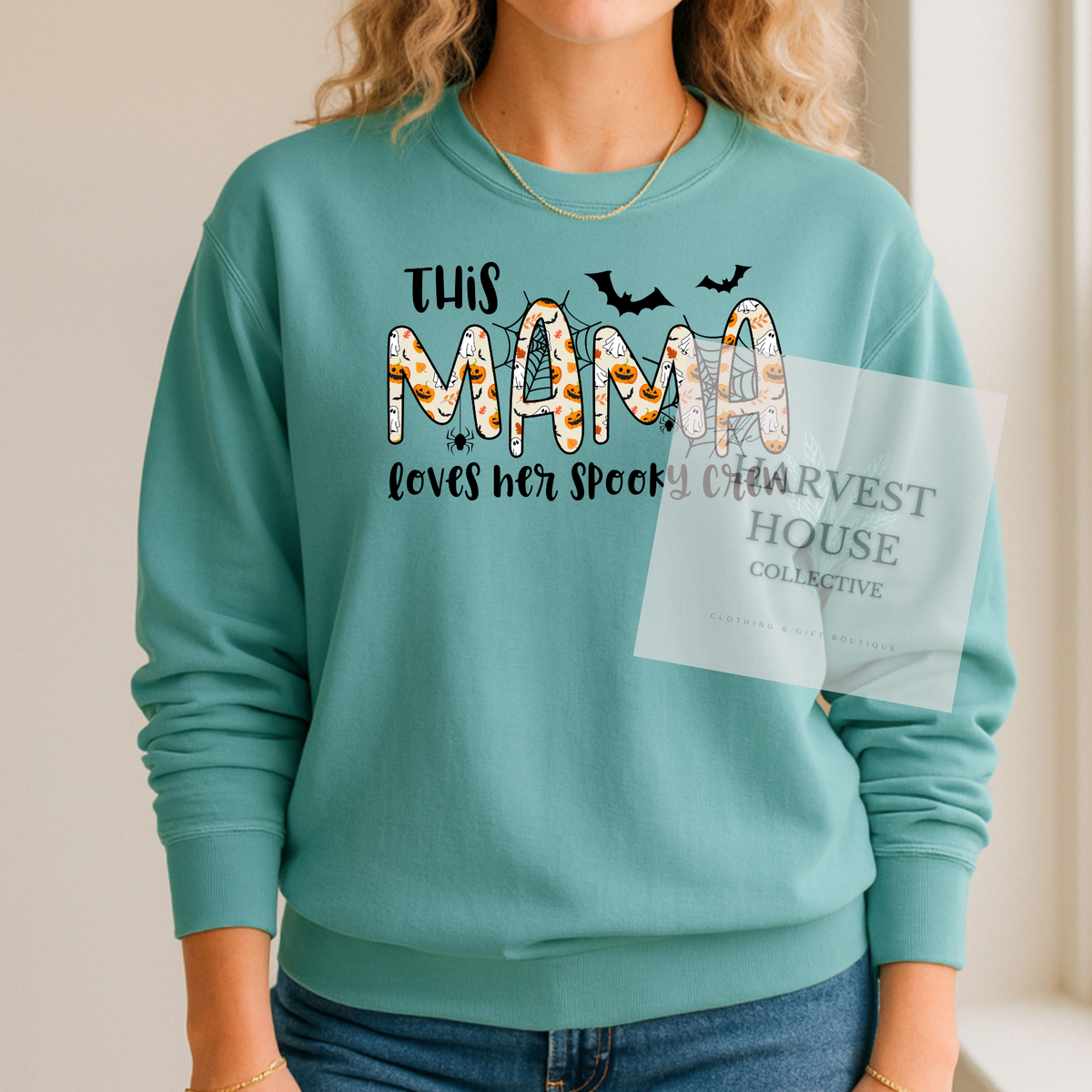 This Mama Loves Her Spooky Crew Crewneck