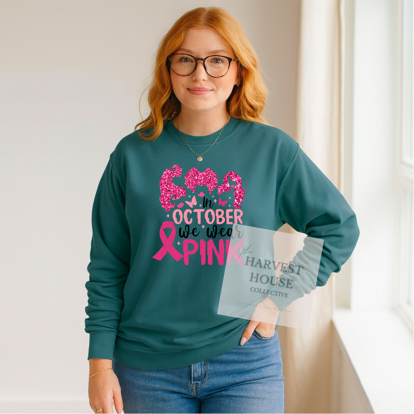 We Wear Pink Comfort Color Crewneck