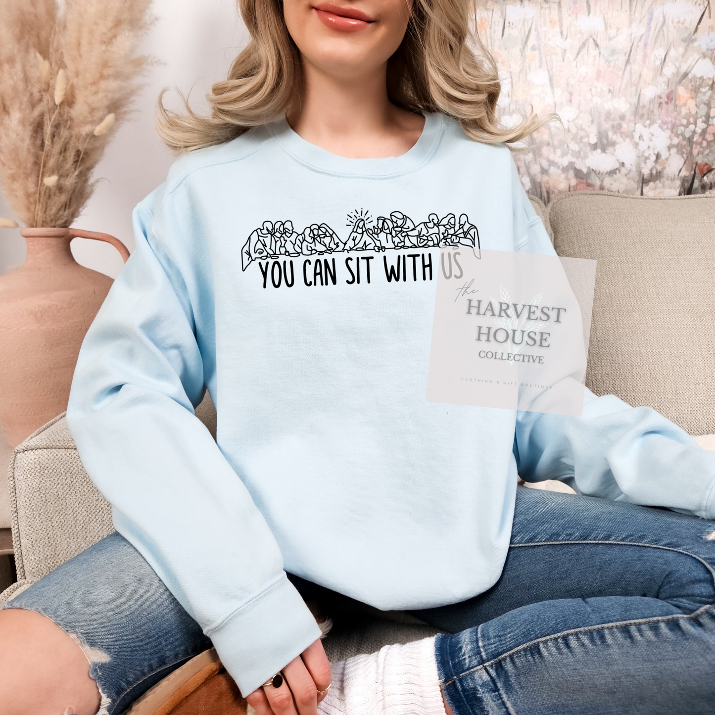You Can Sit With Us Comfort Color Crewneck