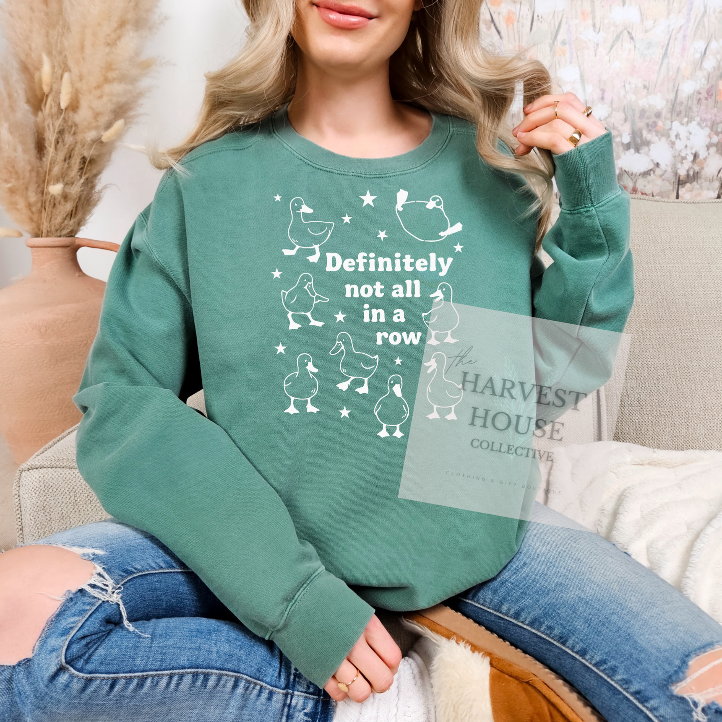 Ducks In A Row Comfort Color Crewneck