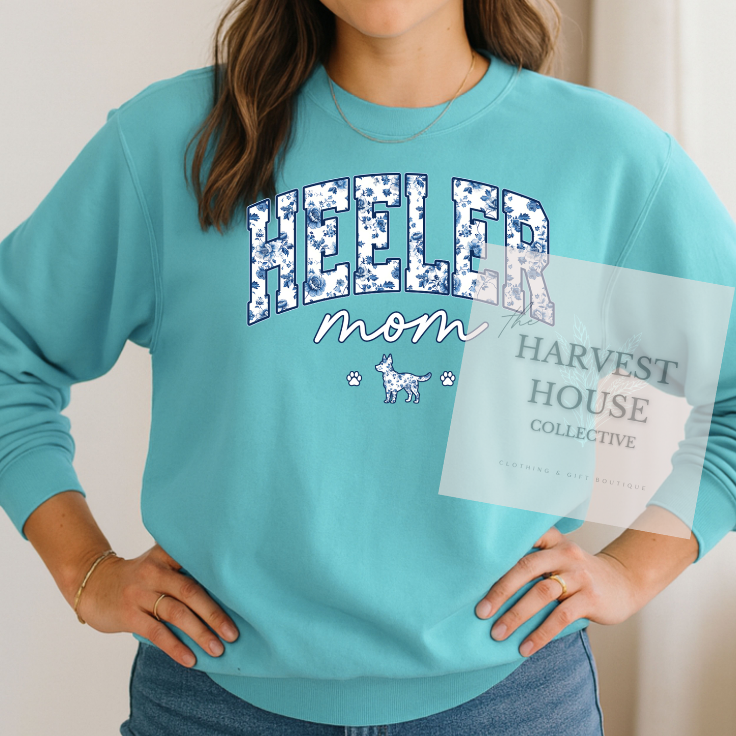 Floral Heeler Mom Shirt