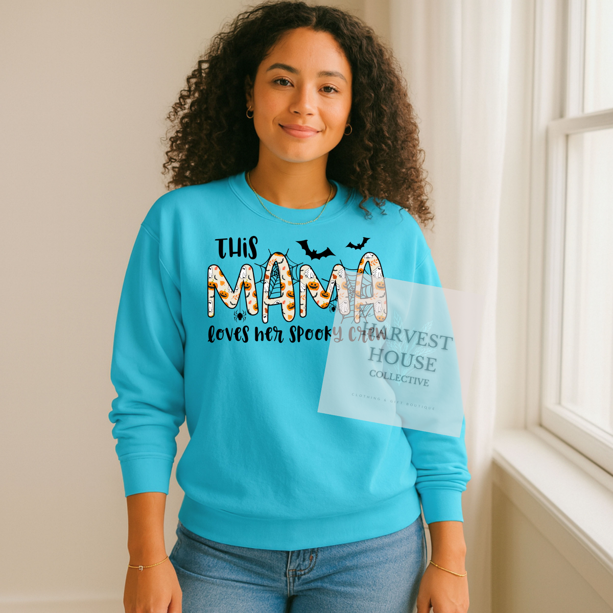 This Mama Loves Her Spooky Crew Crewneck