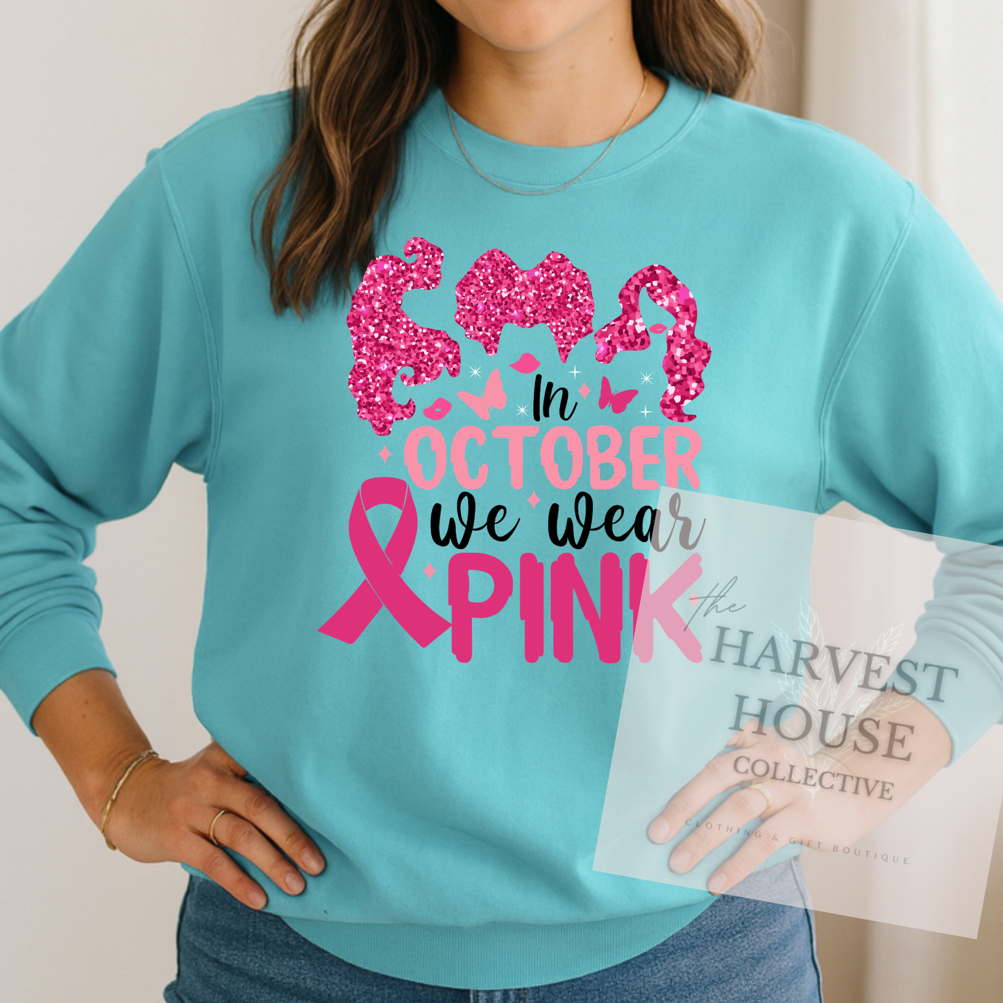 We Wear Pink Comfort Color Crewneck