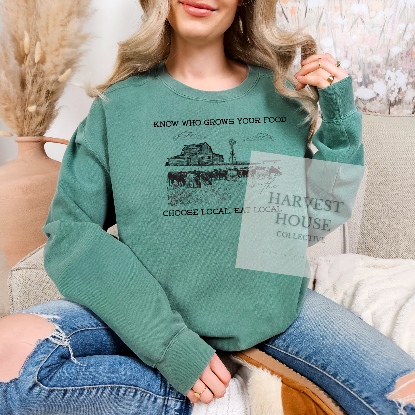 Know Who Grows Your Food Comfort Color Crewneck