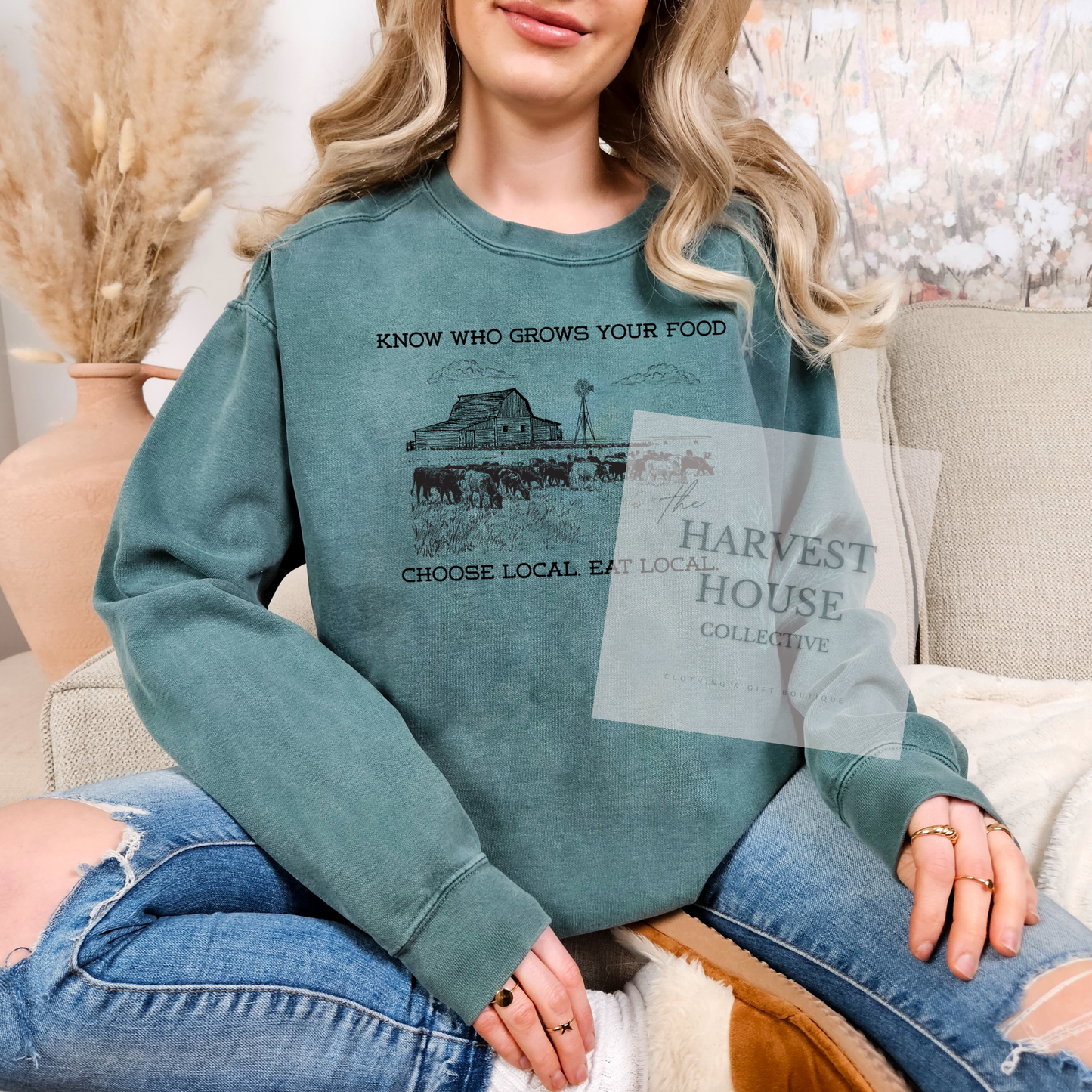 Know Who Grows Your Food Comfort Color Crewneck