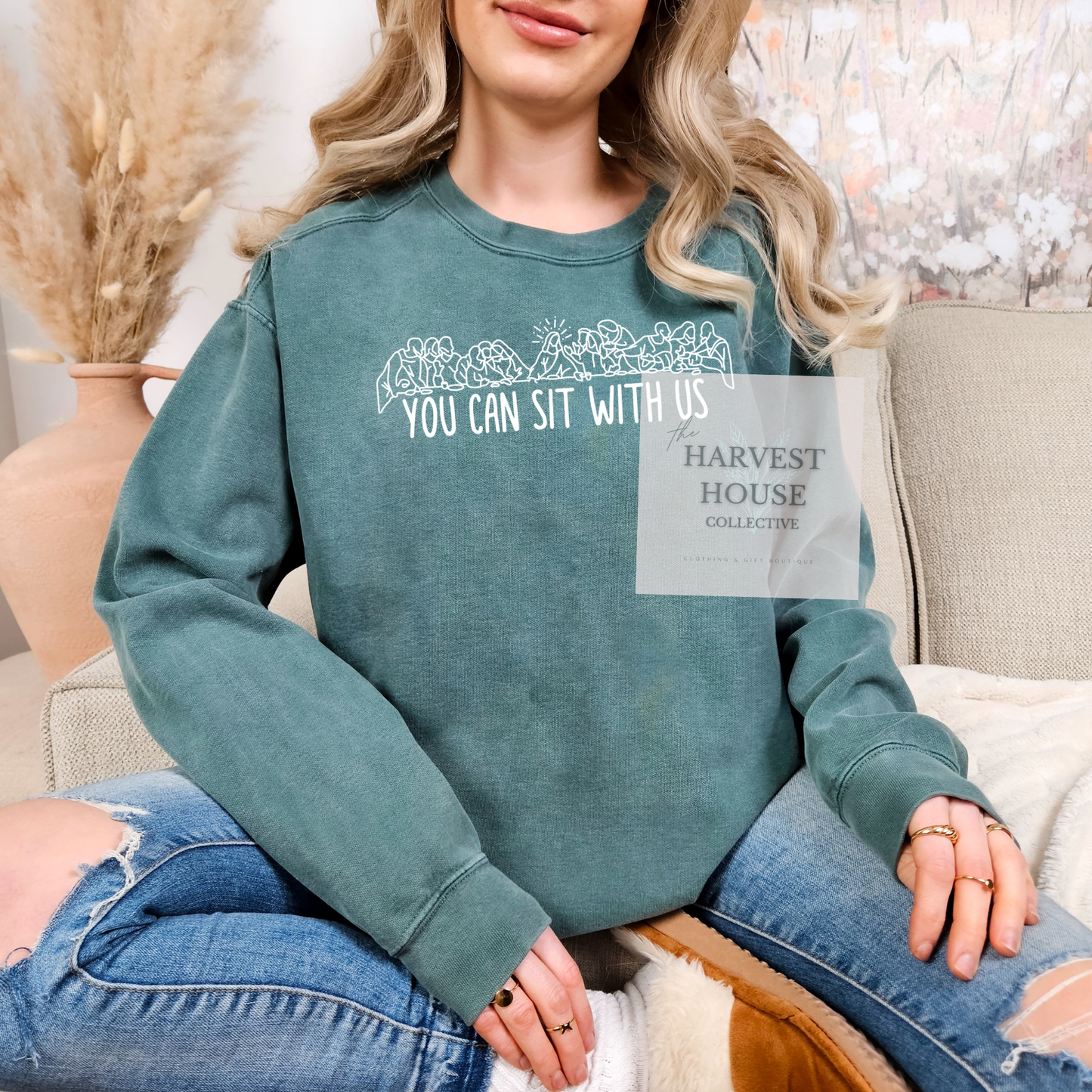 You Can Sit With Us Comfort Color Crewneck