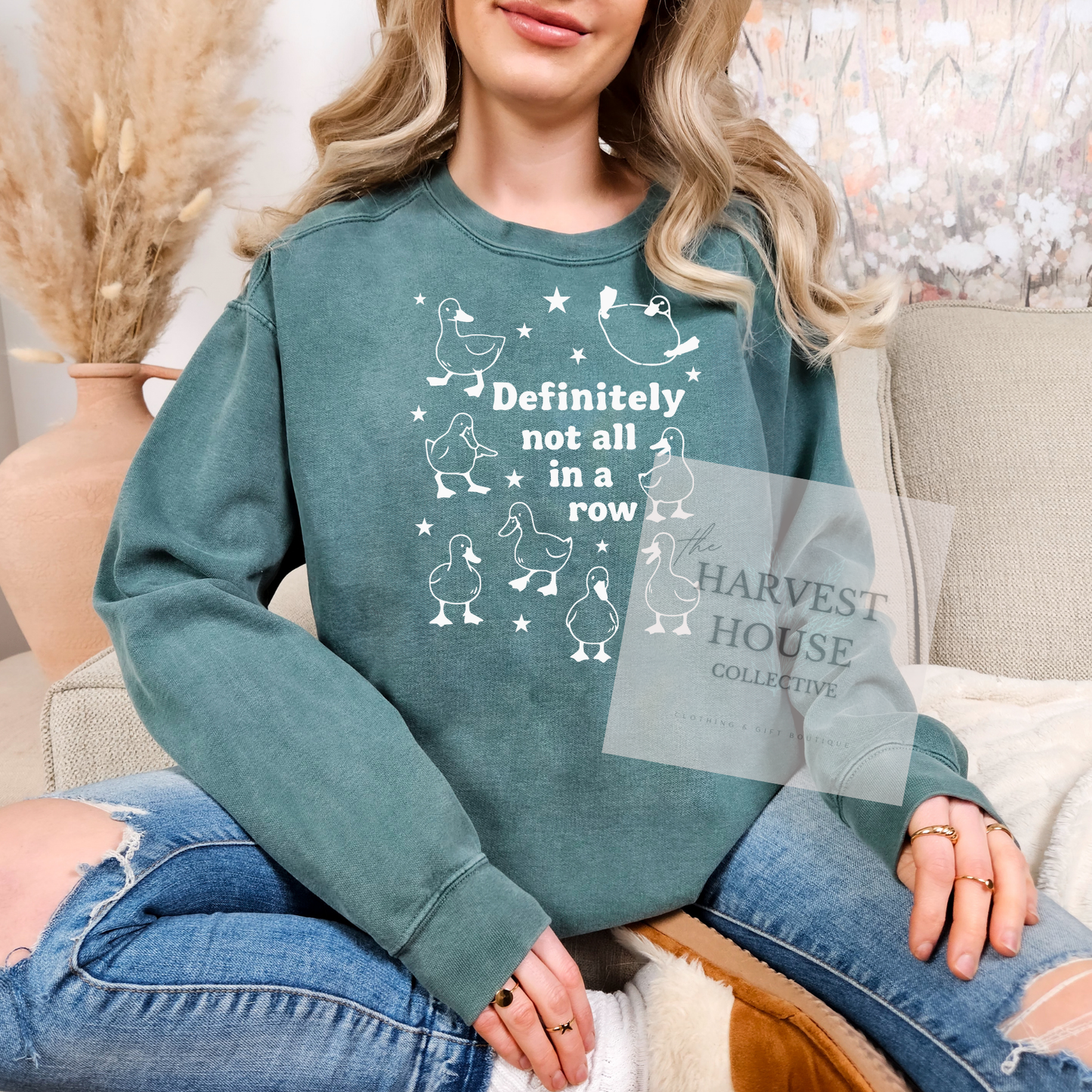 Ducks In A Row Comfort Color Crewneck