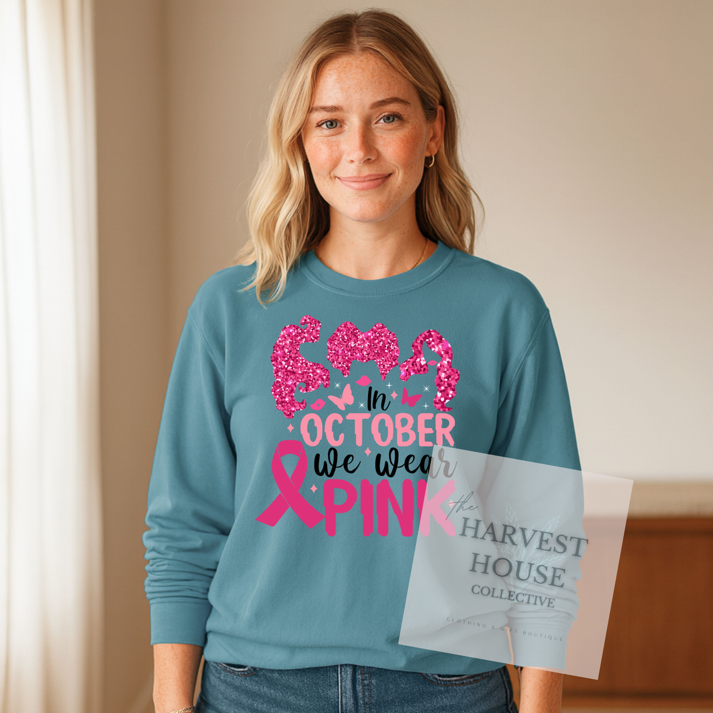 We Wear Pink Comfort Color Crewneck