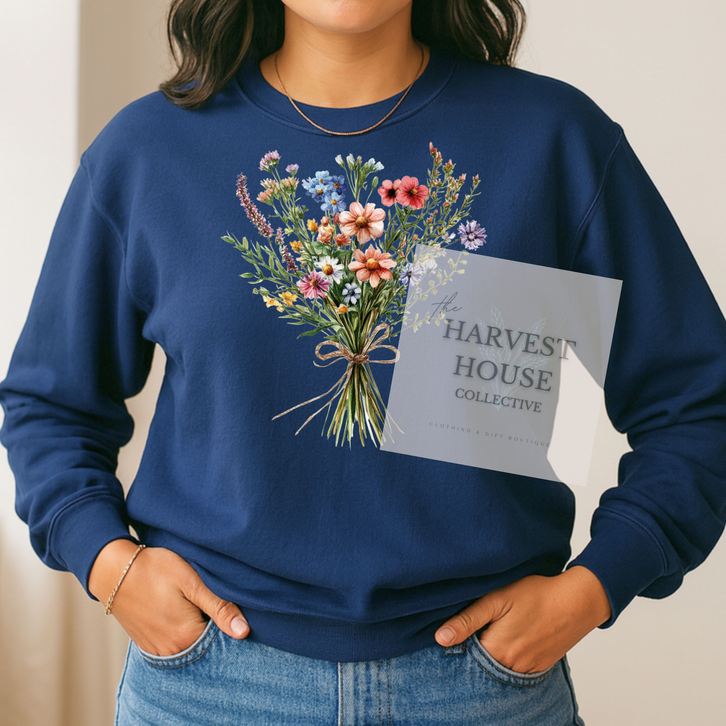Floral Bouquet Comfort Color Crewneck