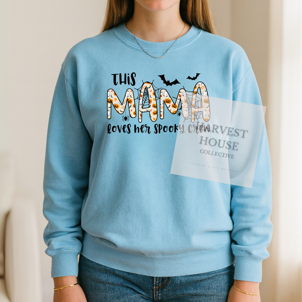 This Mama Loves Her Spooky Crew Crewneck
