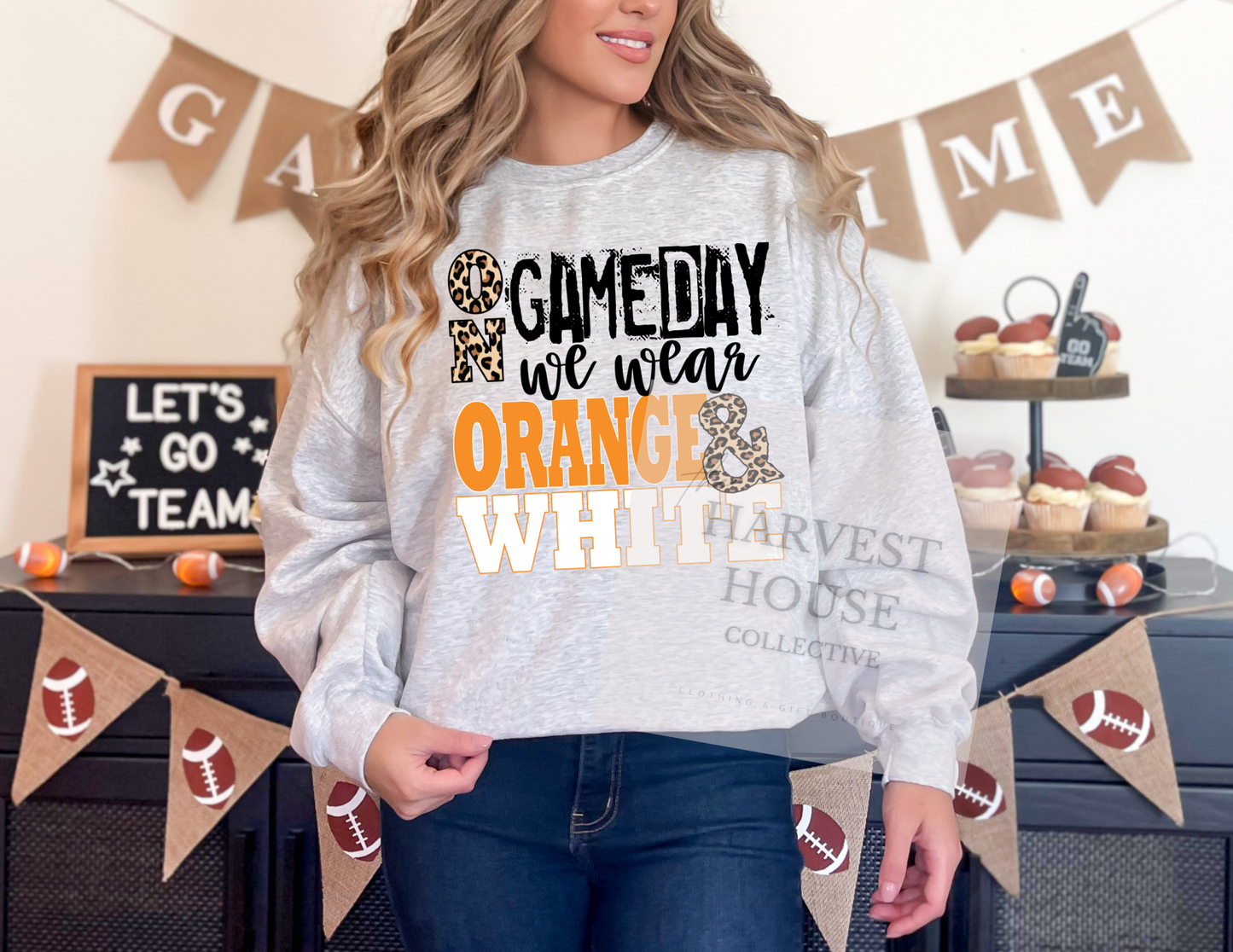 On Gameday We Wear Orange And White Shirt