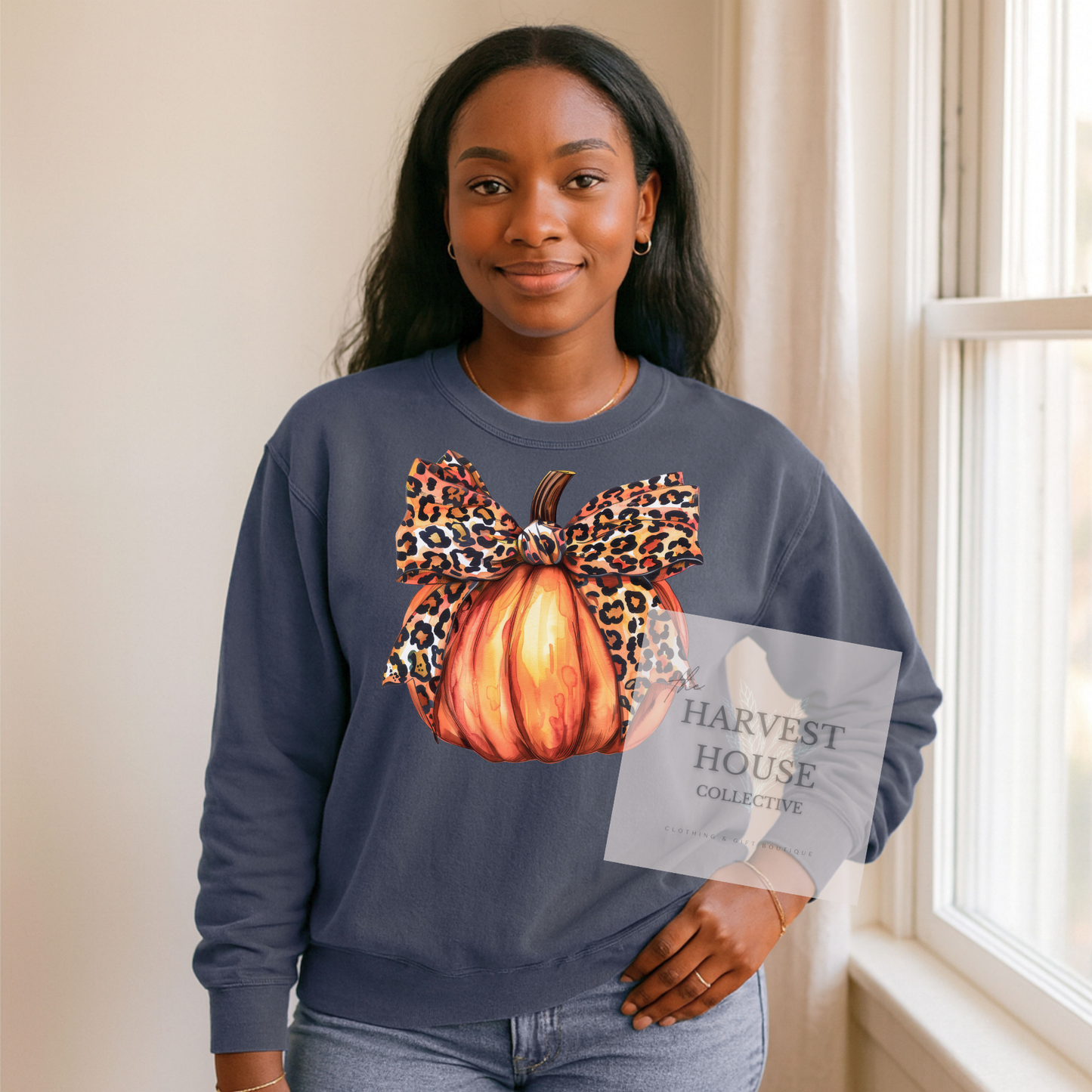 Leopard Pumpkin Crewneck