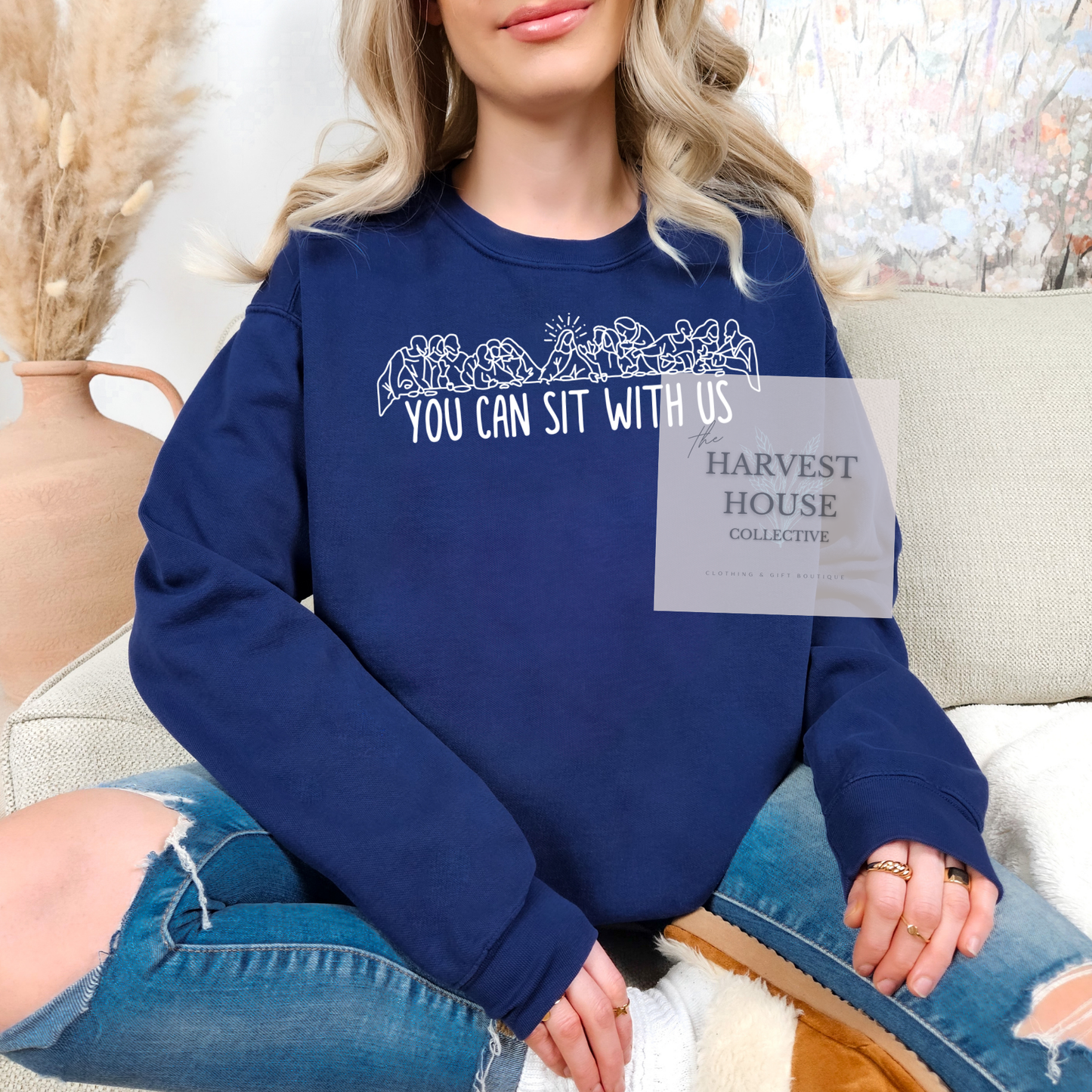 You Can Sit With Us Comfort Color Crewneck
