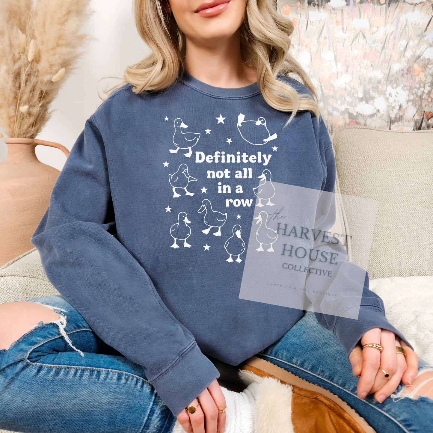 Ducks In A Row Comfort Color Crewneck