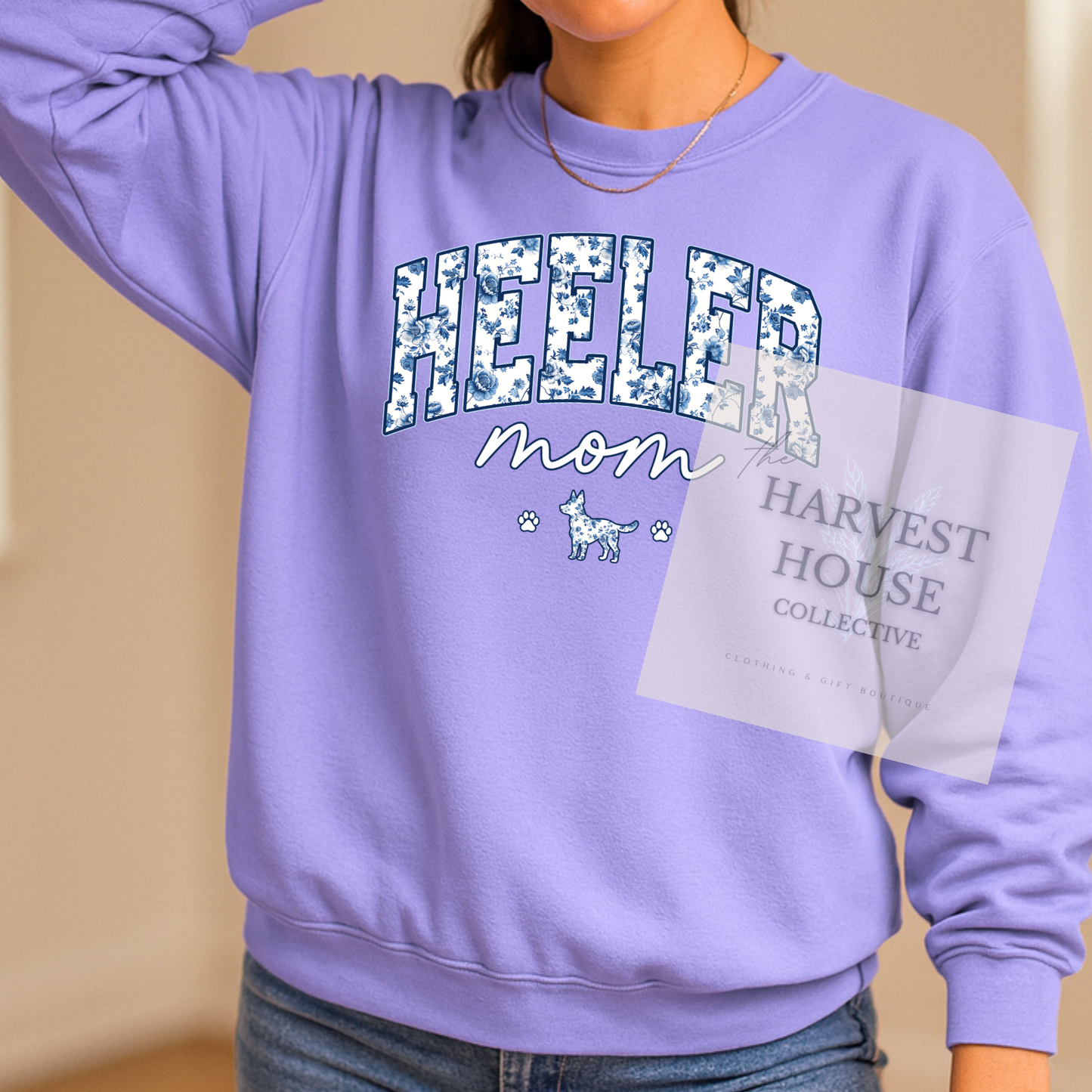 Floral Heeler Mom Shirt