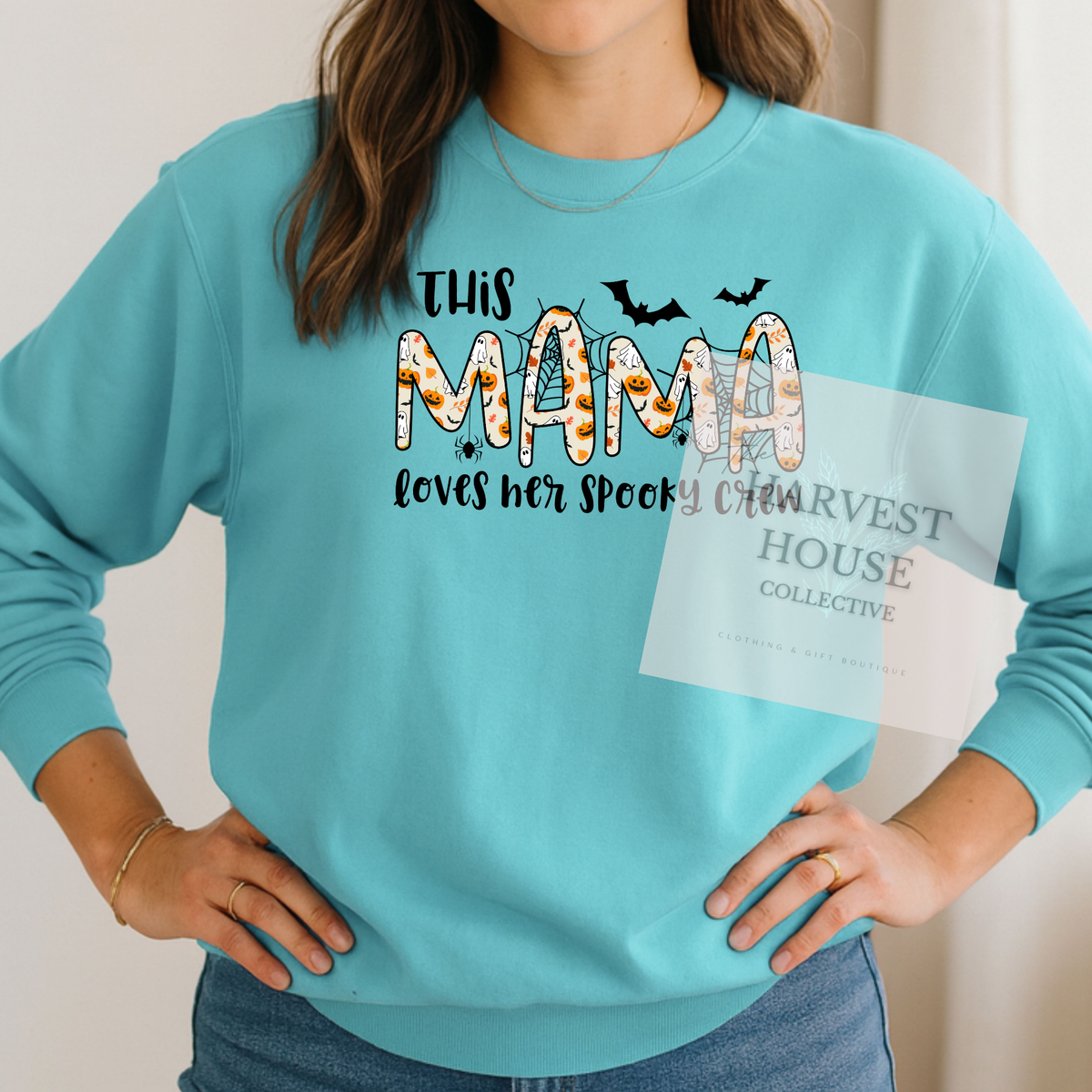 This Mama Loves Her Spooky Crew Crewneck