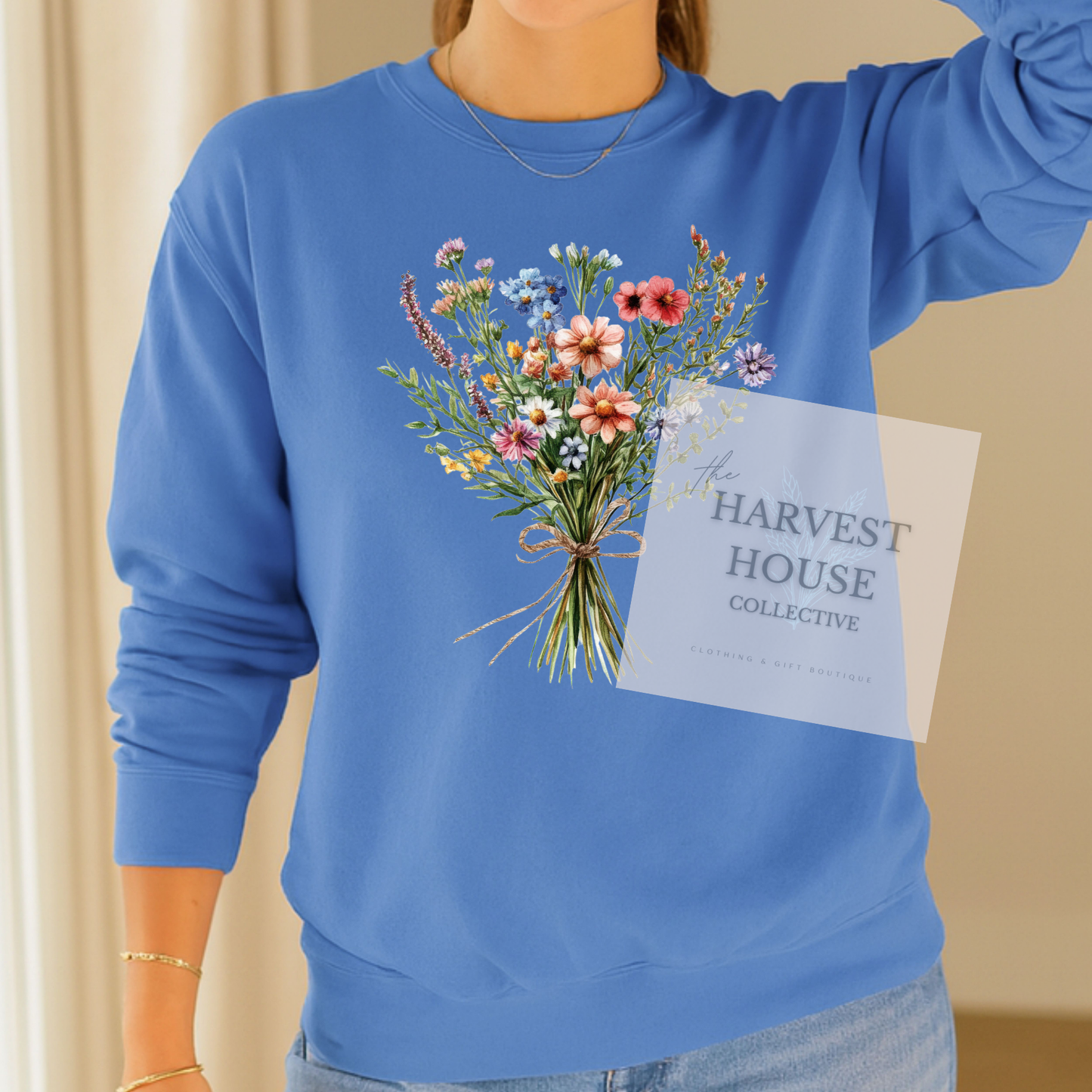 Floral Bouquet Comfort Color Crewneck