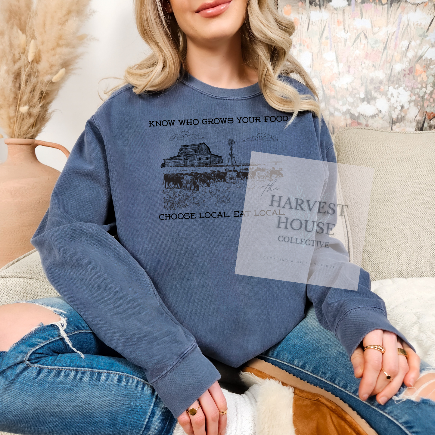 Know Who Grows Your Food Comfort Color Crewneck