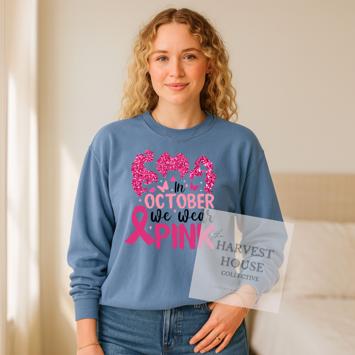 We Wear Pink Comfort Color Crewneck