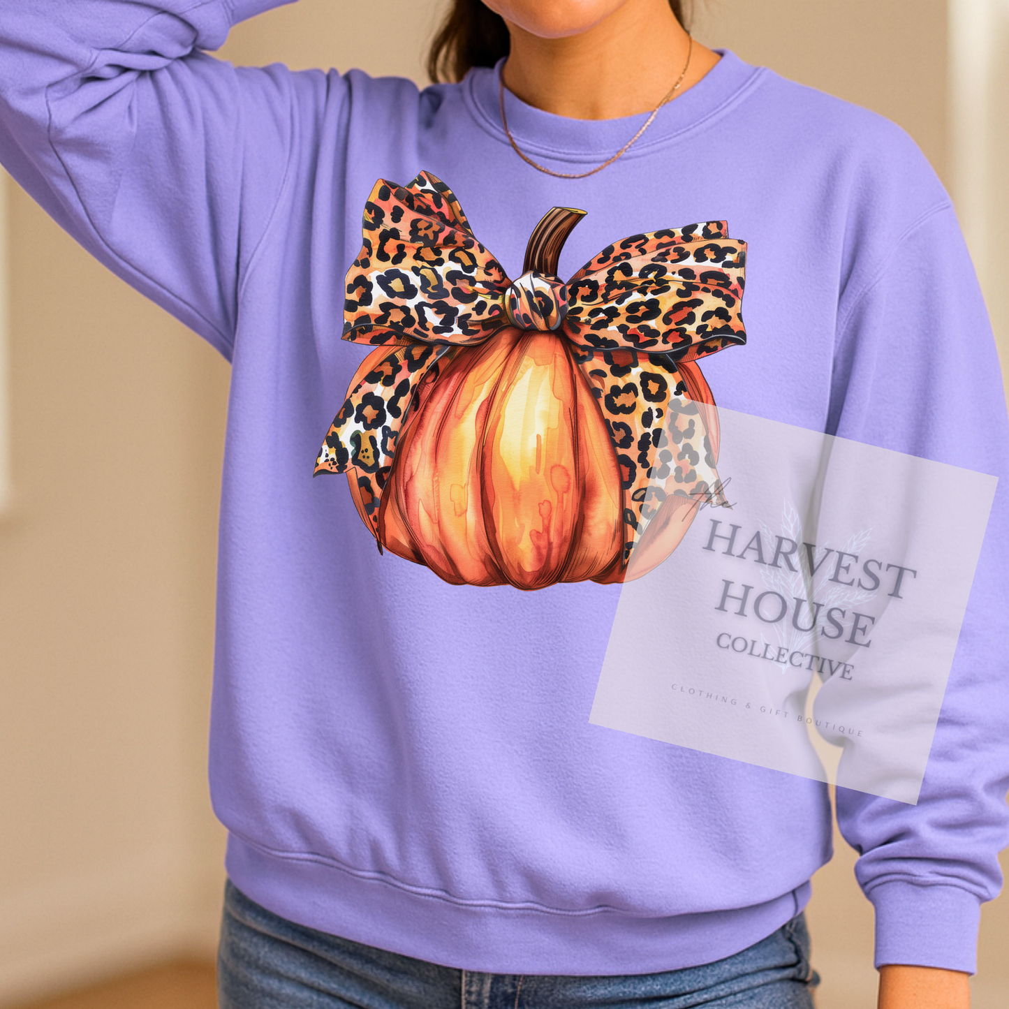 Leopard Pumpkin Crewneck