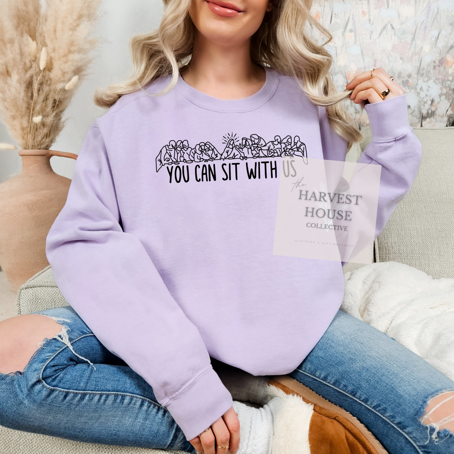 You Can Sit With Us Comfort Color Crewneck
