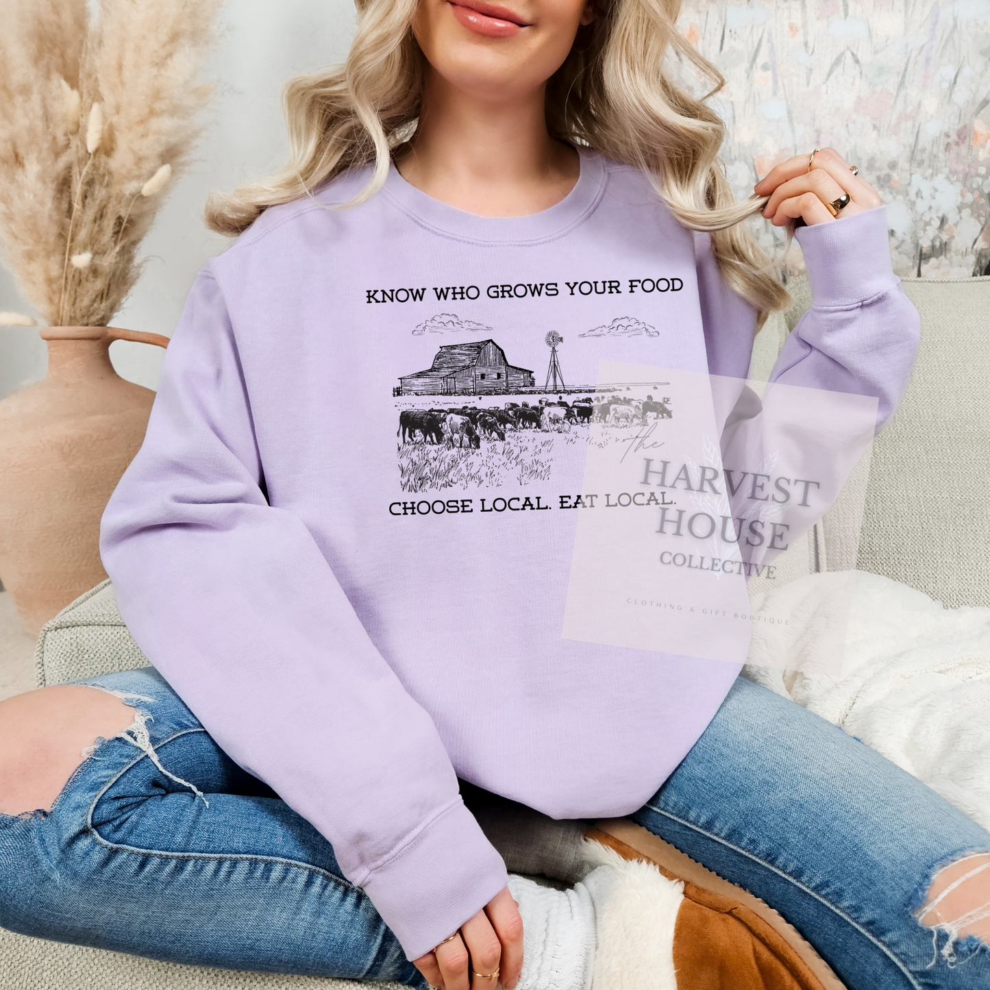 Know Who Grows Your Food Comfort Color Crewneck