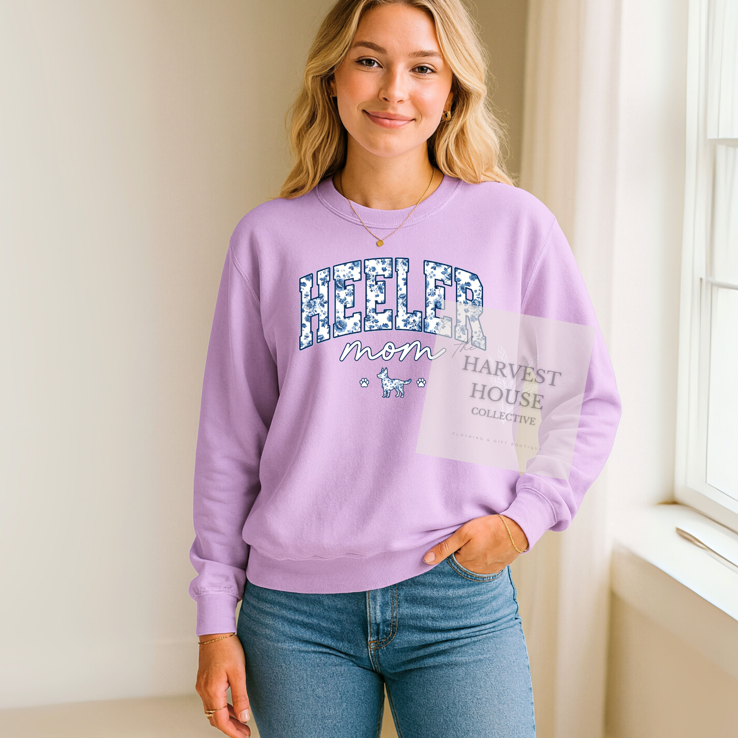 Floral Heeler Mom Shirt