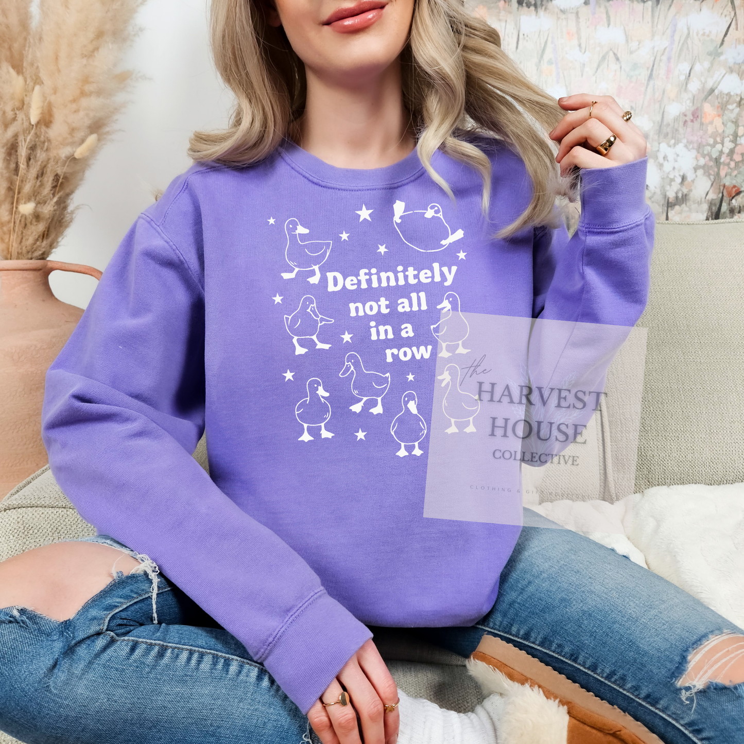 Ducks In A Row Comfort Color Crewneck