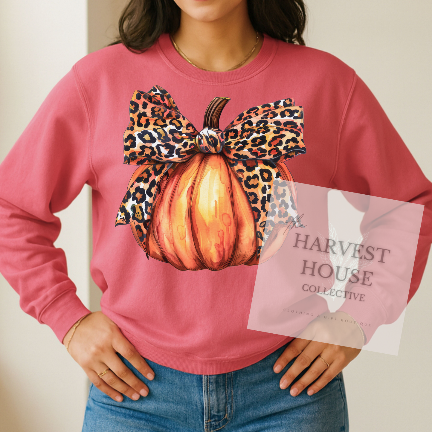 Leopard Pumpkin Crewneck