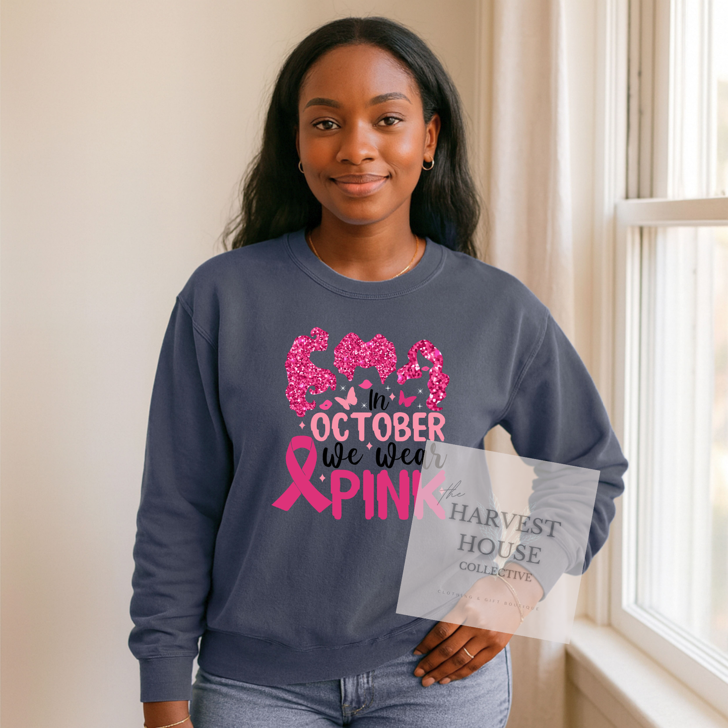 We Wear Pink Comfort Color Crewneck