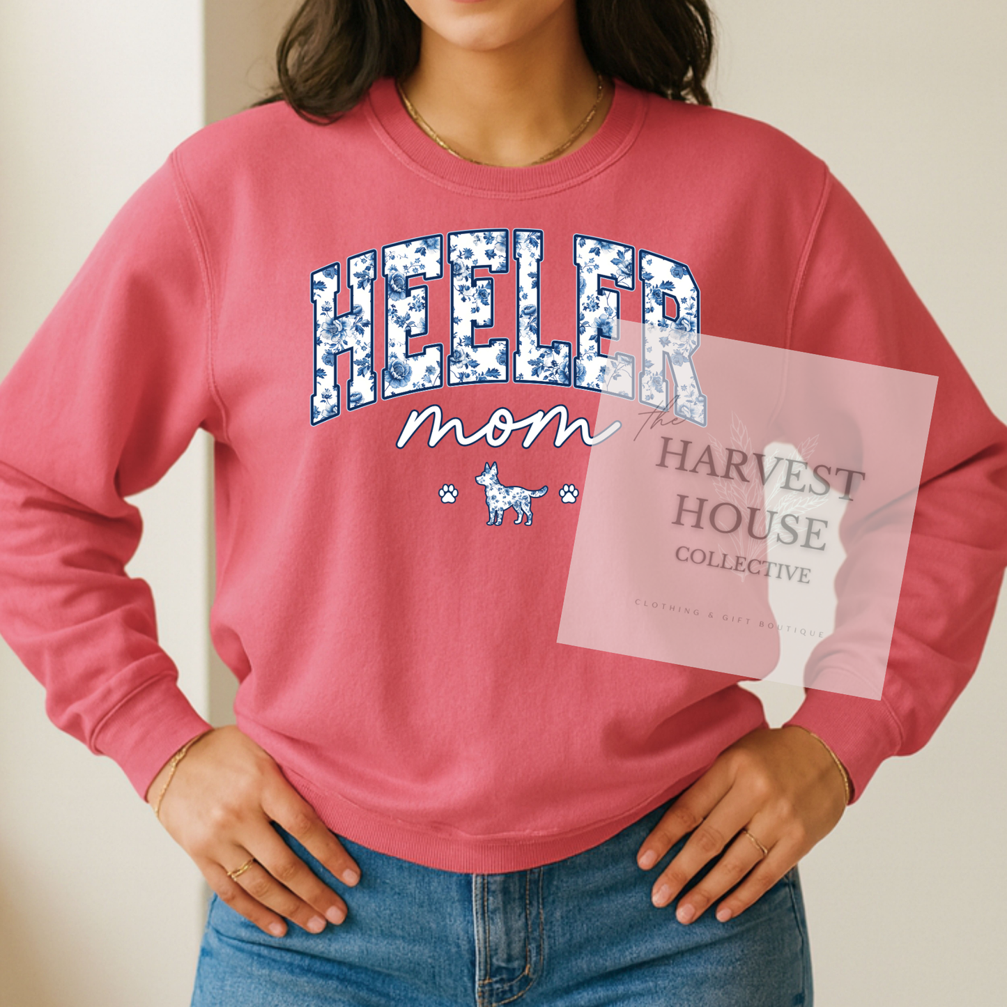 Floral Heeler Mom Shirt