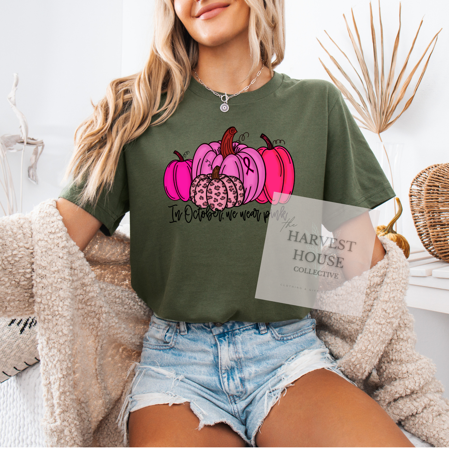 In October We Wear Pink Bella Canvas Tee