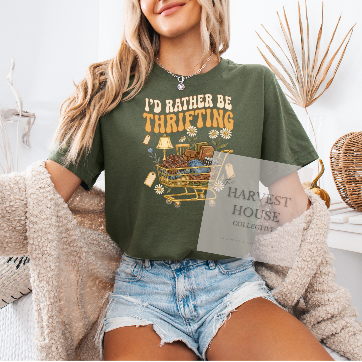 I'd Rather Be Thrifting Bella Canvas Tee