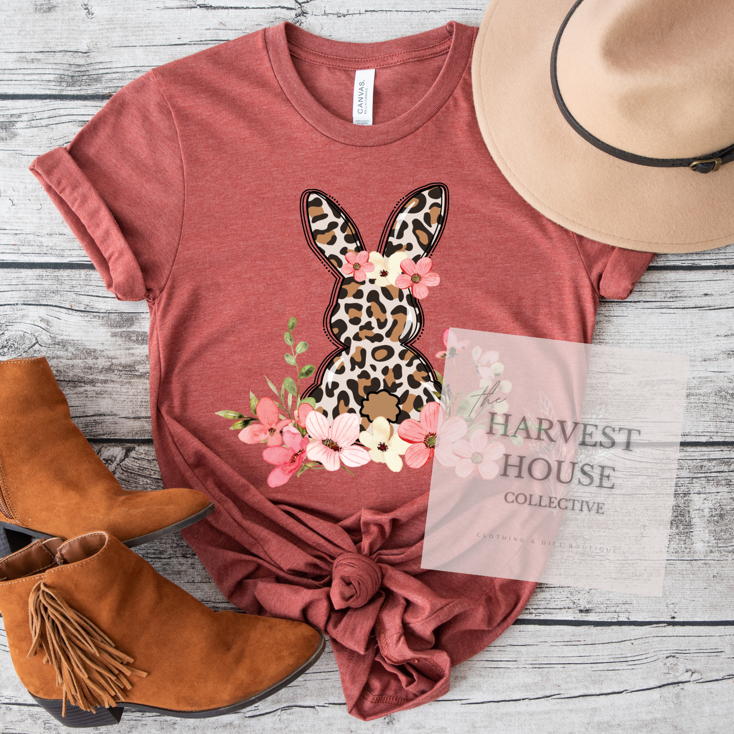 Leopard Easter Bunny Tee