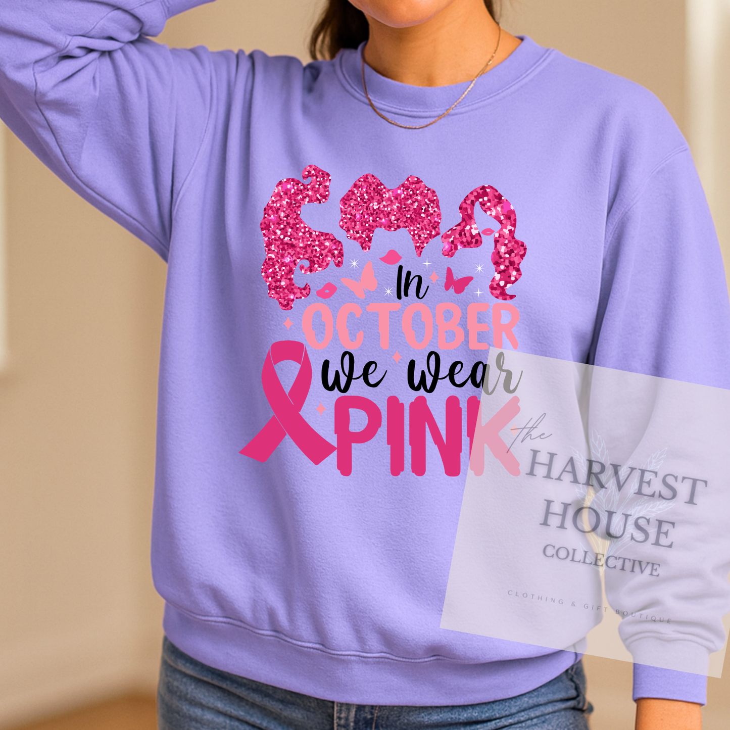 We Wear Pink Comfort Color Crewneck