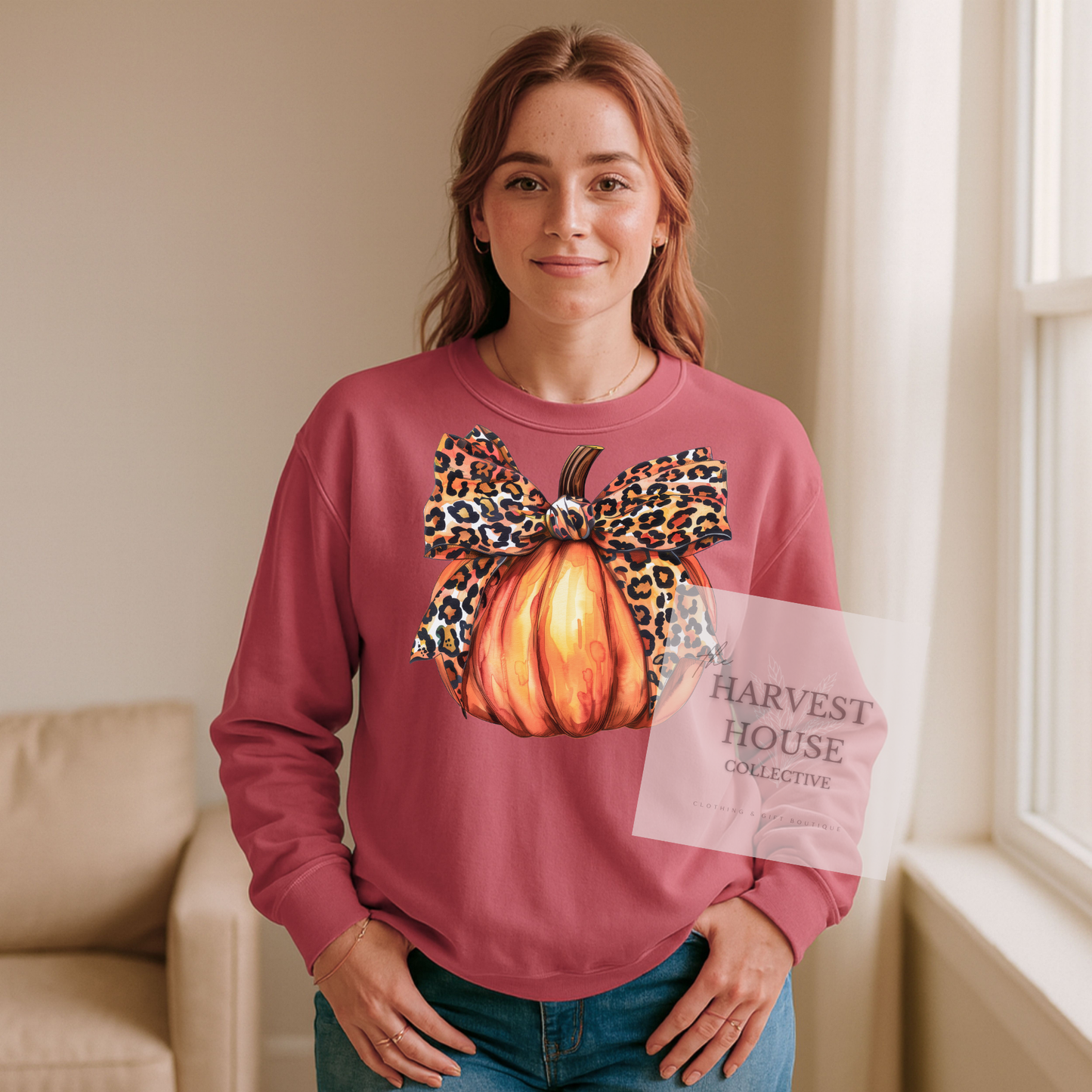 Leopard Pumpkin Crewneck