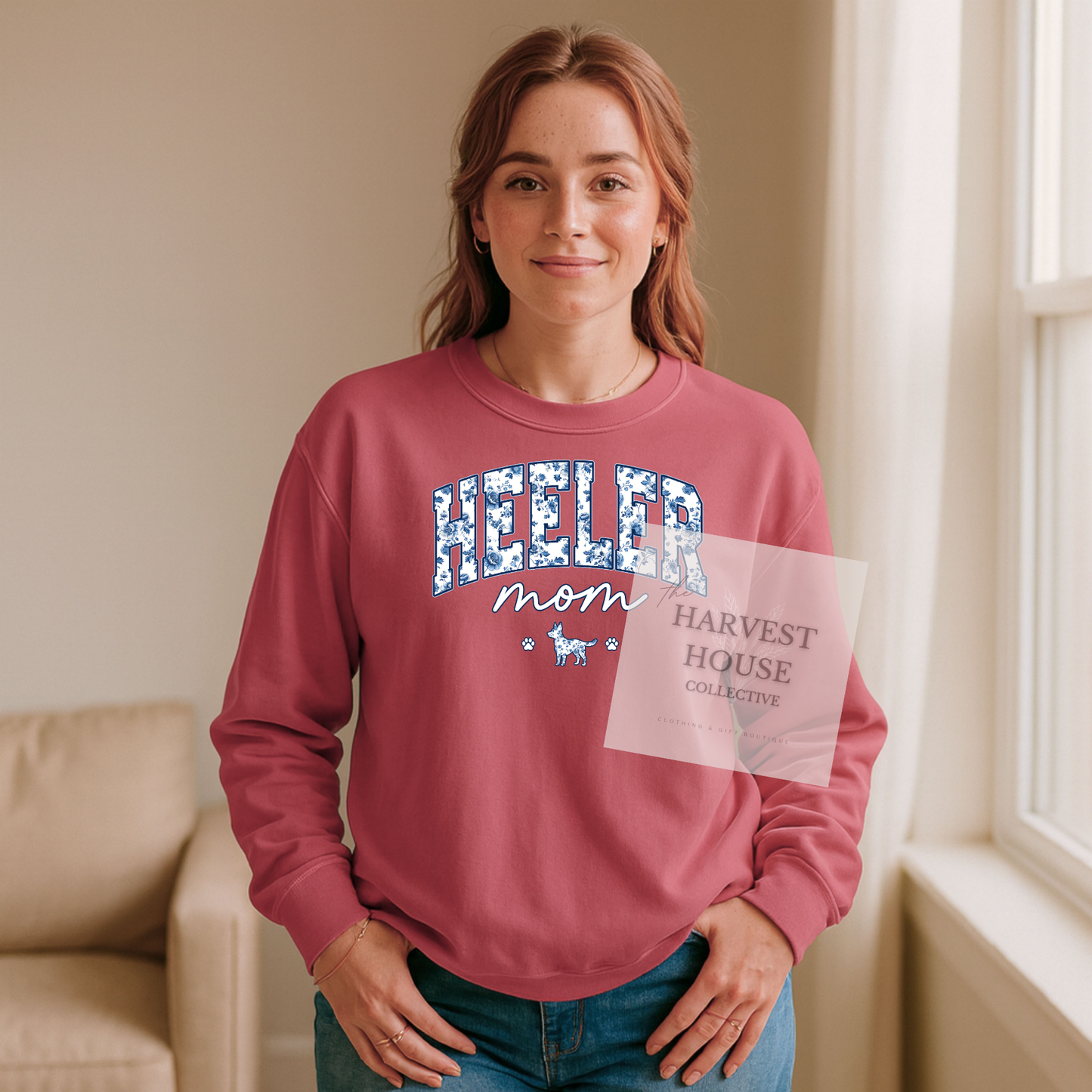 Floral Heeler Mom Shirt