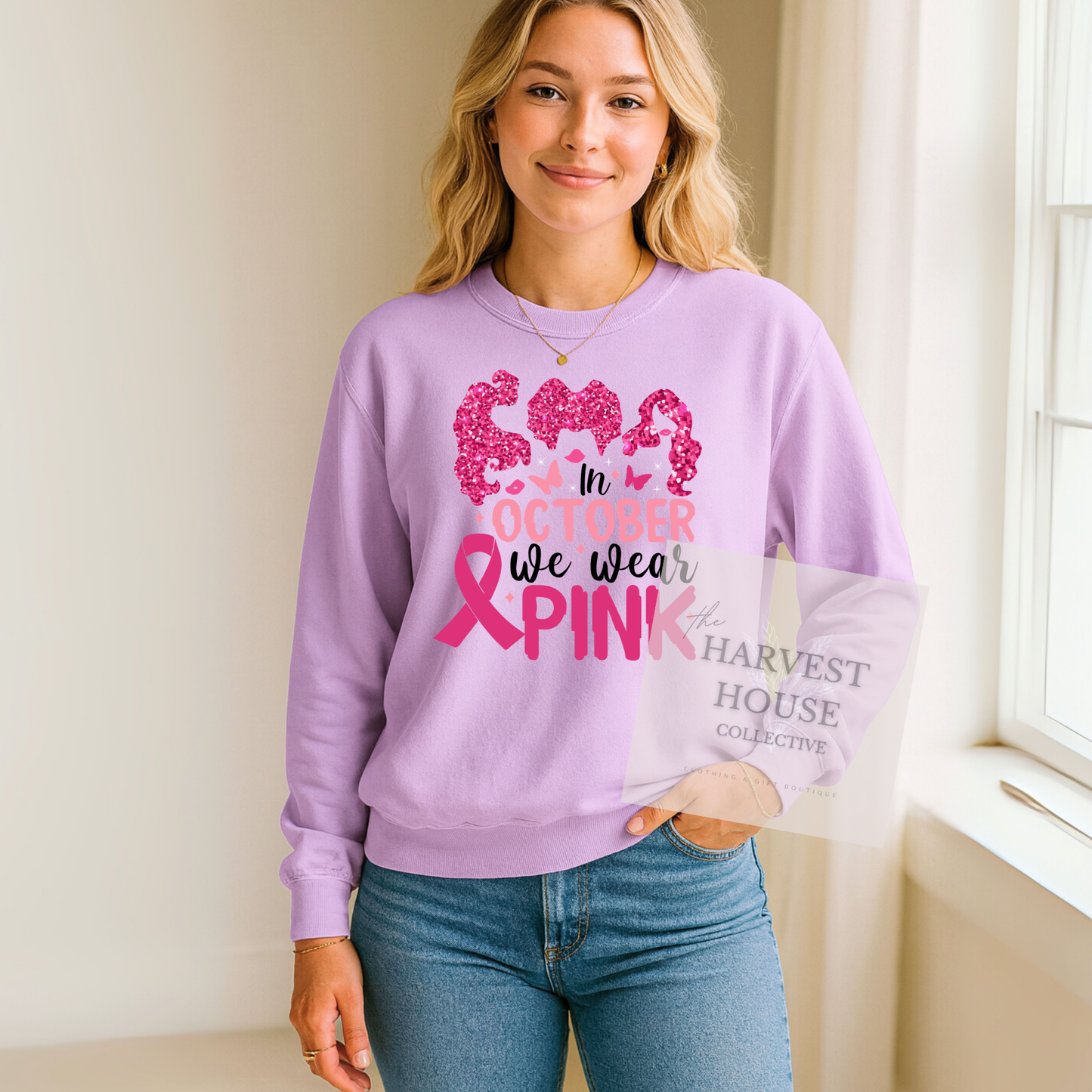 We Wear Pink Comfort Color Crewneck
