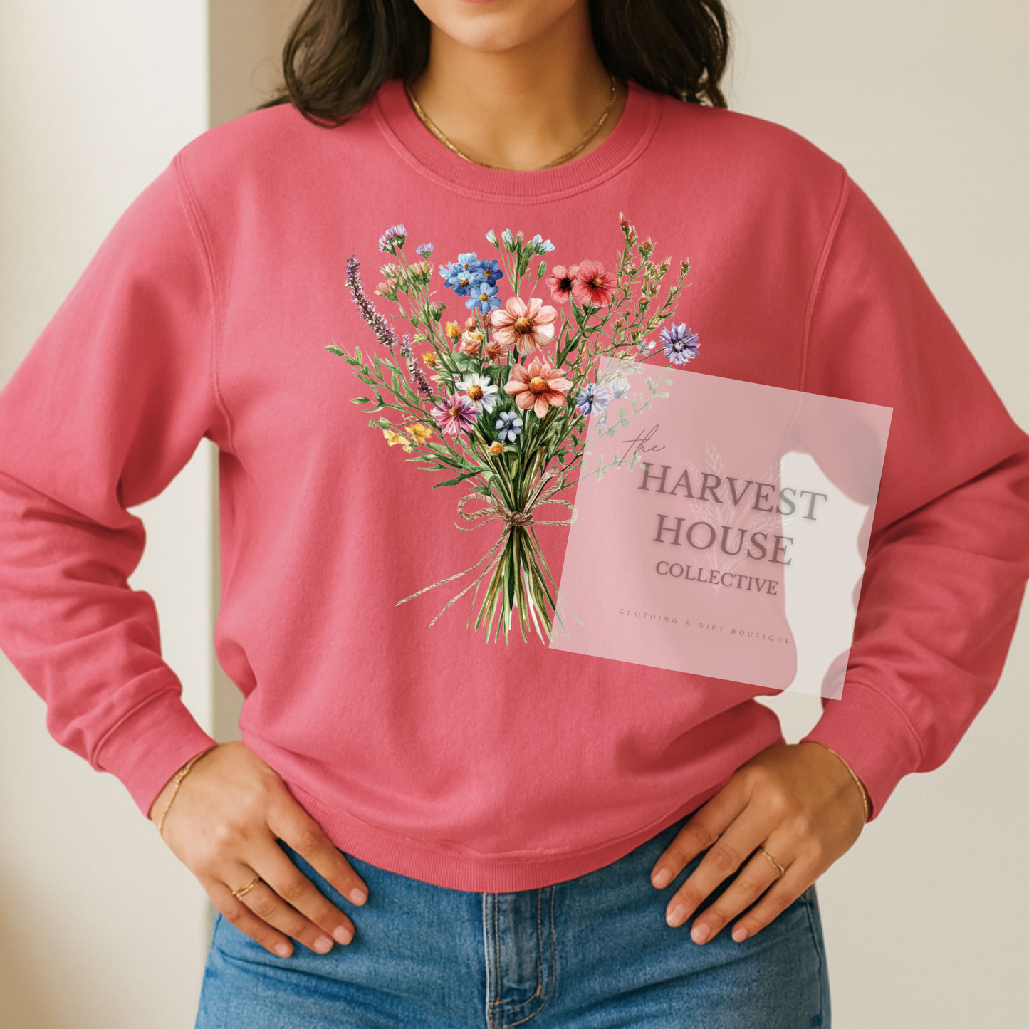 Floral Bouquet Comfort Color Crewneck