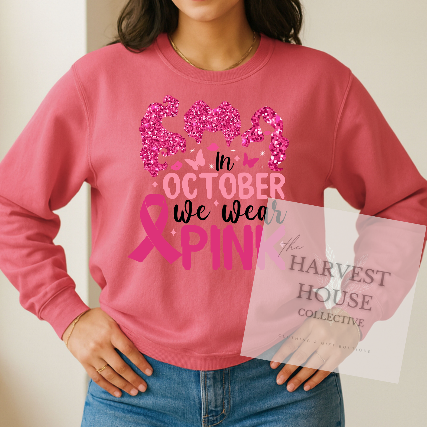 We Wear Pink Comfort Color Crewneck
