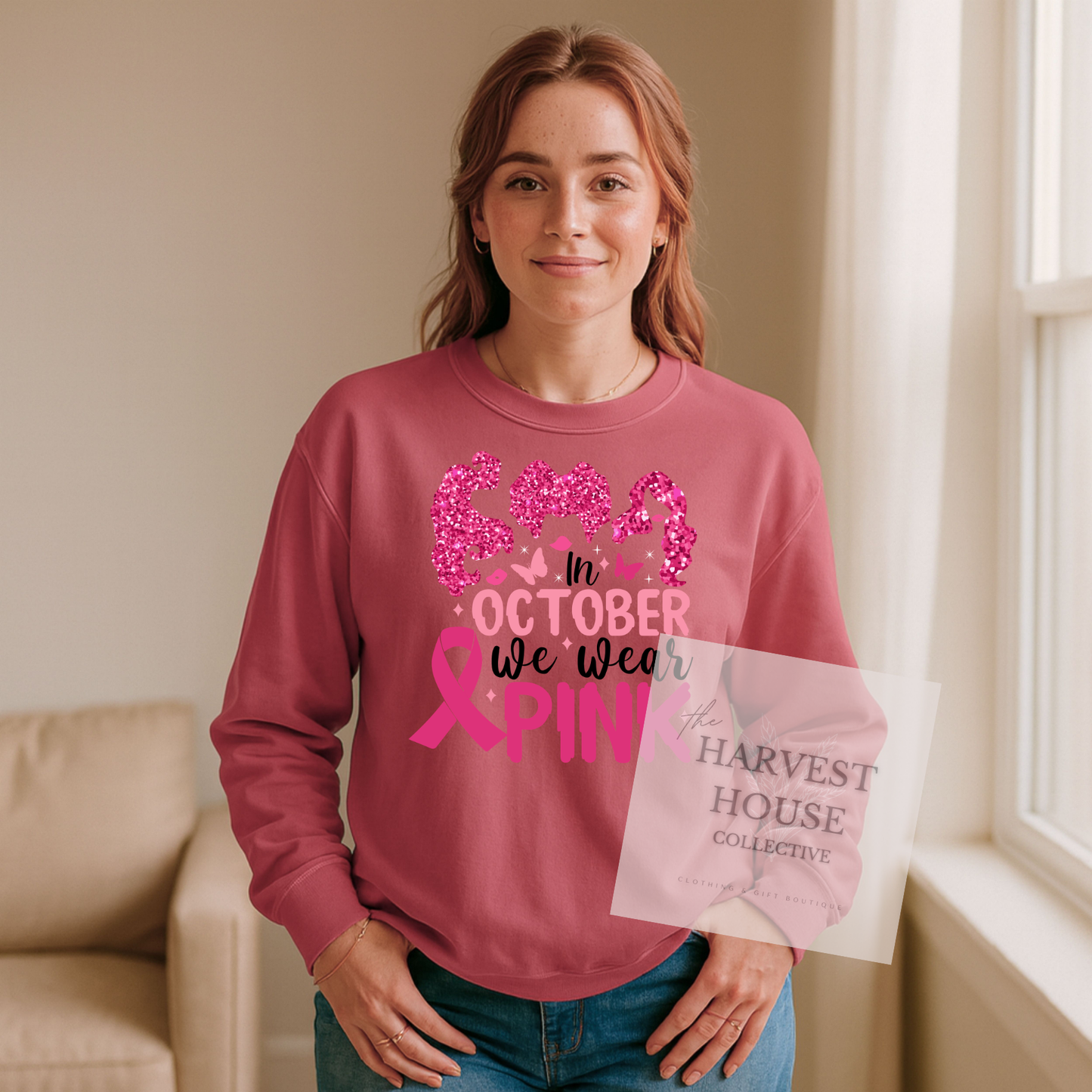 We Wear Pink Comfort Color Crewneck