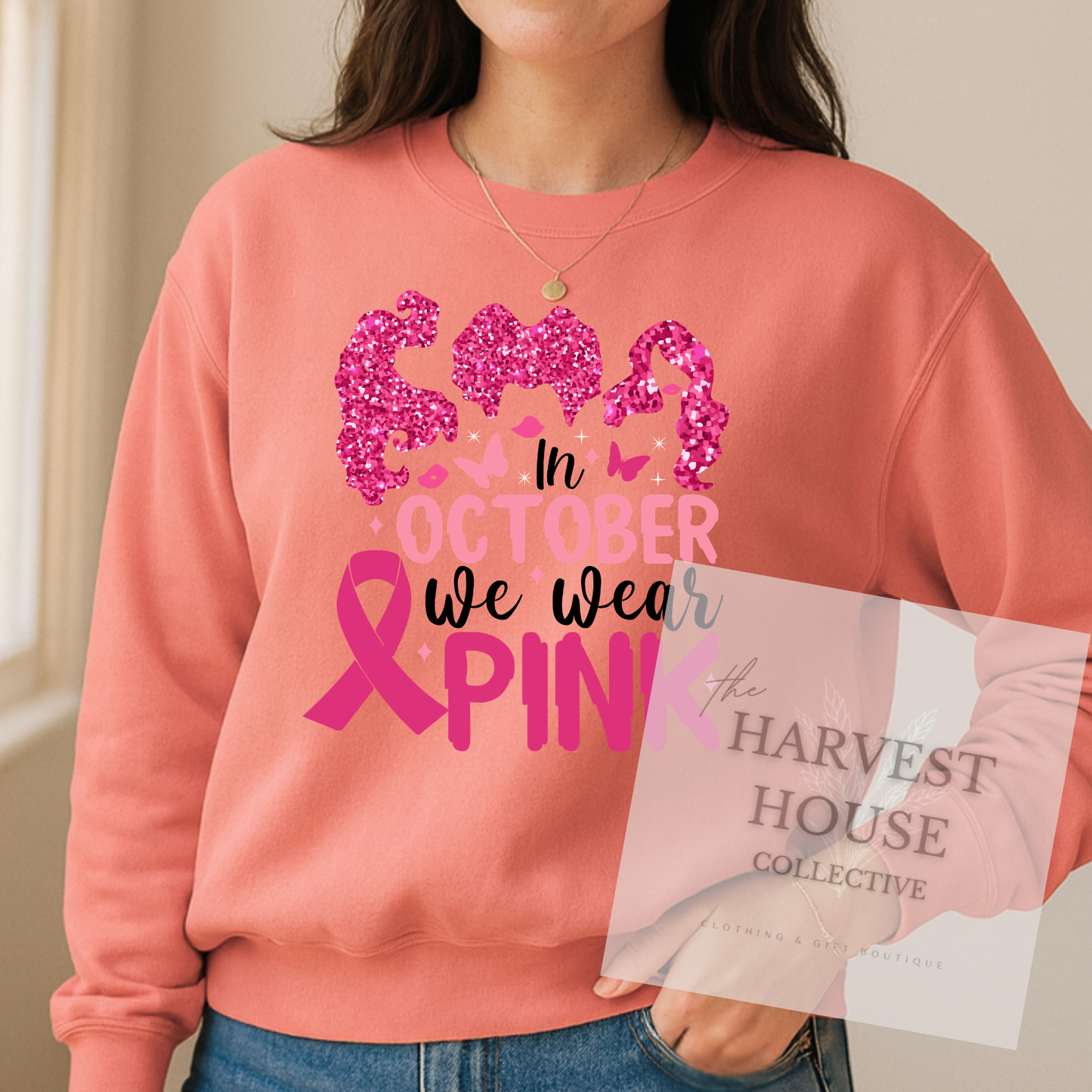 We Wear Pink Comfort Color Crewneck