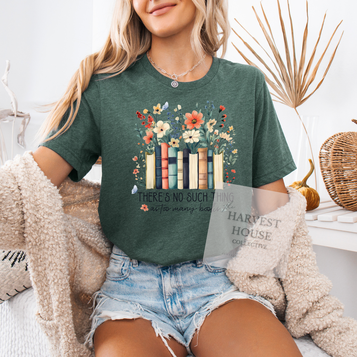 There's No Such Thing As Too Many Books Tee