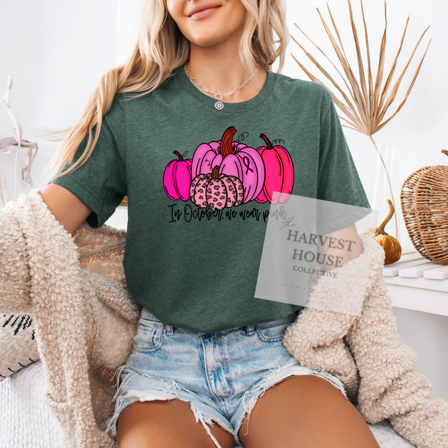In October We Wear Pink Bella Canvas Tee