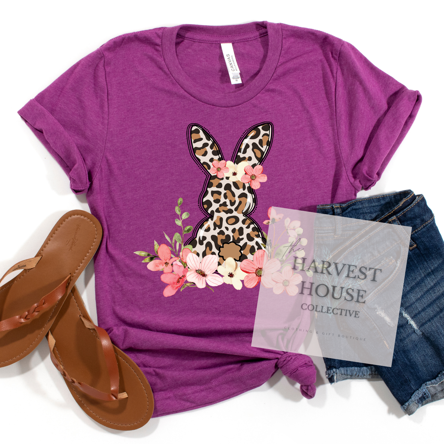 Leopard Easter Bunny Tee