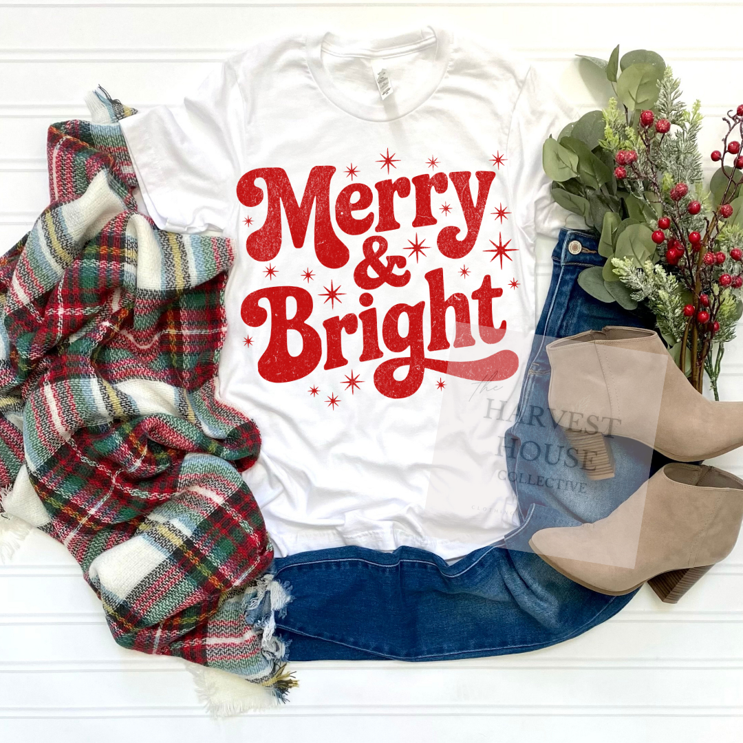 Red Merry And Bright Sweatshirt