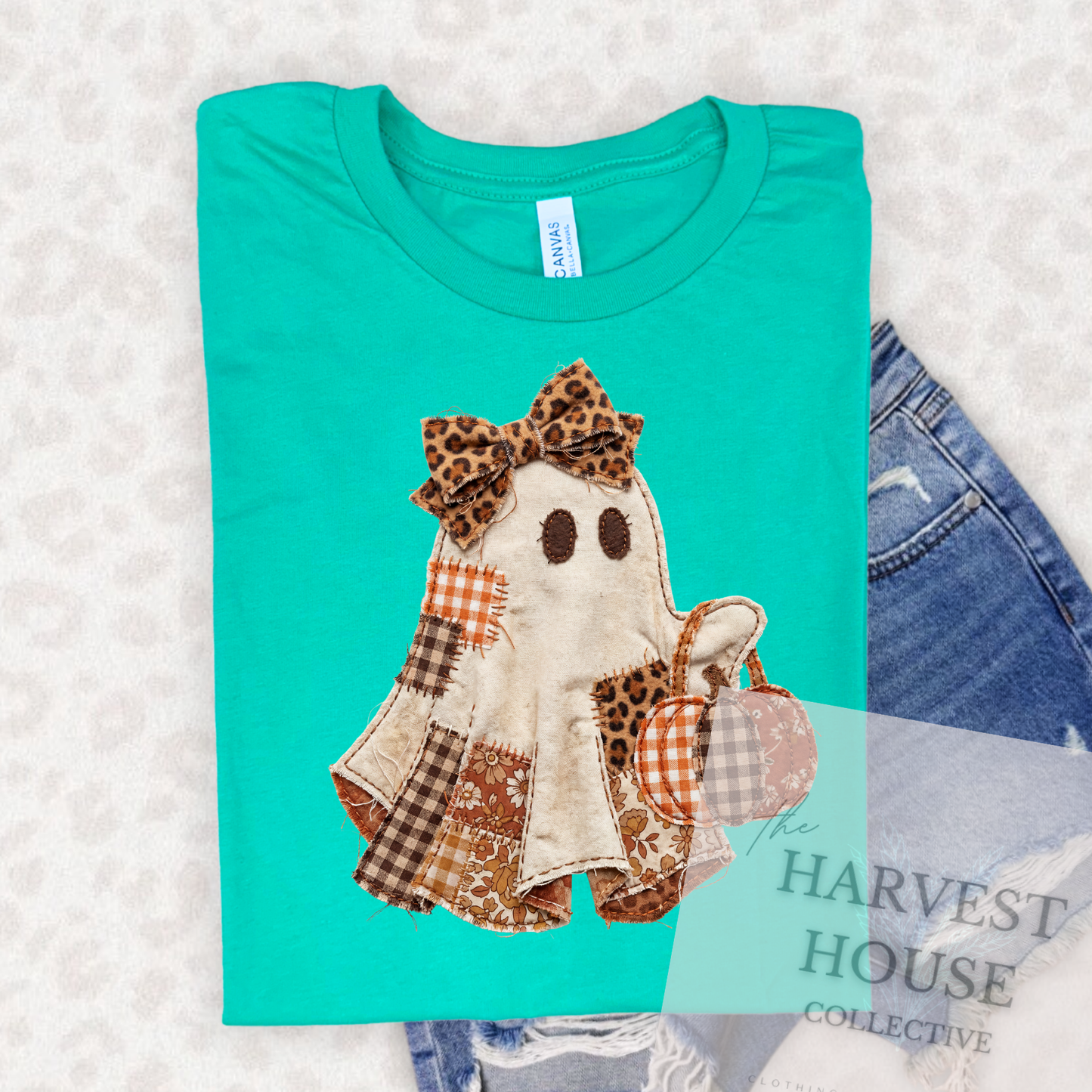 Patchwork Ghostie Bella Canvas Tee